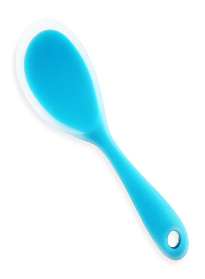 Ramkuwar Rice Paddle Silicone Standing Rice Spatula - Heat-Resistant Non-Stick Rice Spoon Paddle for Rice Cookers, Serving Spoon for Rice, Ideal for Cooking, Serving & Mixing - Blue - Image 1